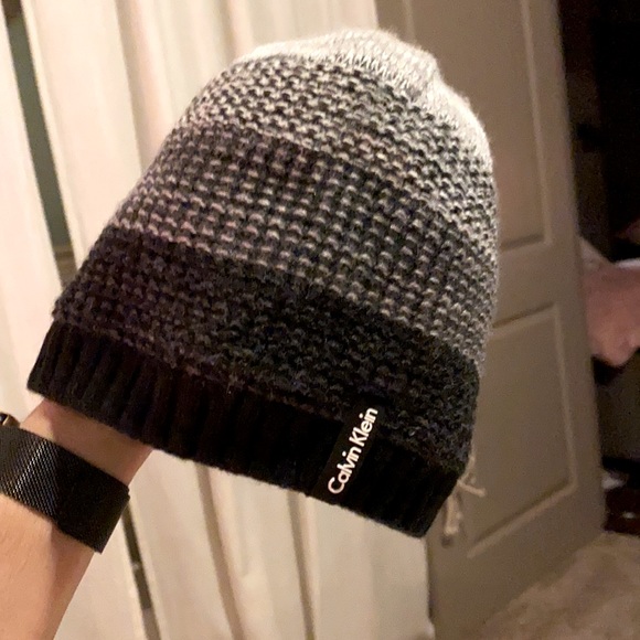 Calvin Klein Accessories - Calvin Klein black & gray beanie winter hat